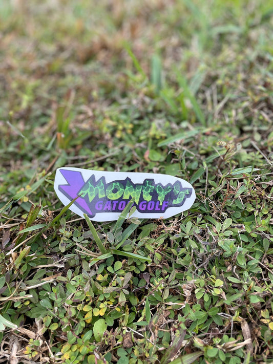 Monty's Gator Golf Vinyl Sticker Waterproof Safe For Cars