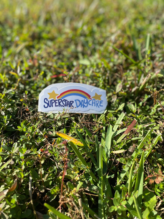 Superstar Daycare Sticker, Waterproof Vinyl